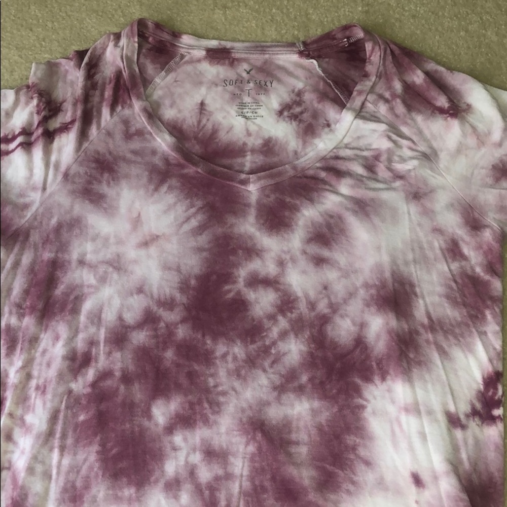 Tie-Dye American Eagle Soft and Sexy Shirt